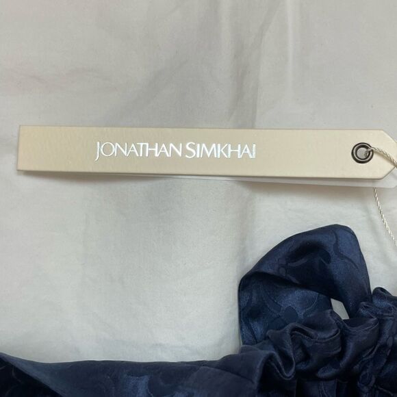 jonathan Simkhai Silk Long Sleeve Top in Navy, size S - NWT - Picture 8 of 14